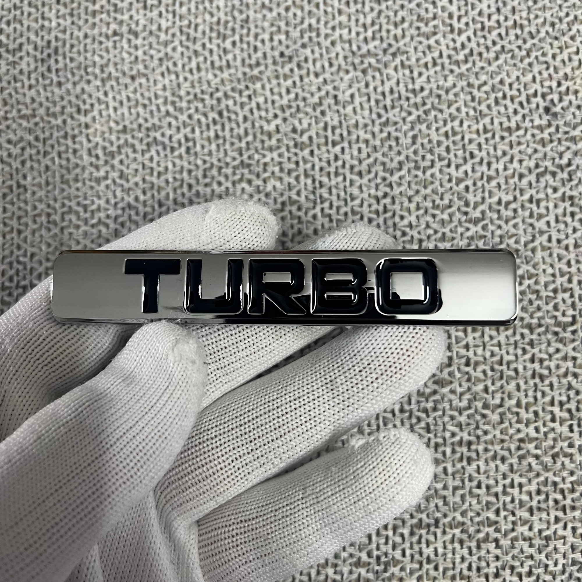 TEMU 1pc Metal Turbocharged Badge - Car Emblem Suitable For Hood, Trunk & Side Panel - Durable Metal Vehicle Sticker With - Compatible For Multi-car
