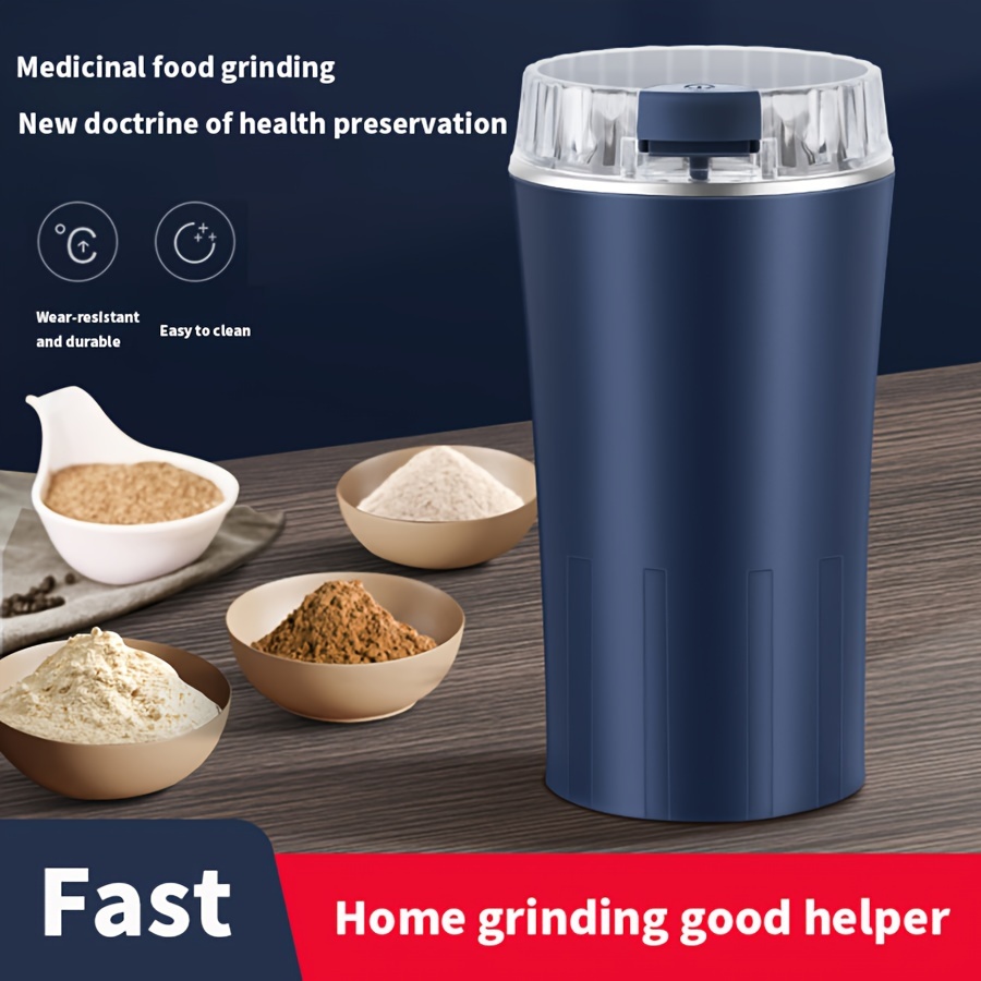 

Electric Coffee Grinder 300w, 21000 Rpm, 80g Capacity, Push Button Control, Food Spice Processor, With 110v Us Plug, For No Battery Required