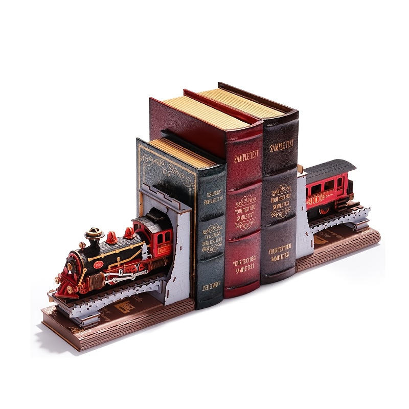 TEMU Kit ROKR Century Train DIY, Puzzle 3D en Bois, Décoration de Miniature pour Bureau, Cadeau Artisanal, Jouet de Construction, Cadeau