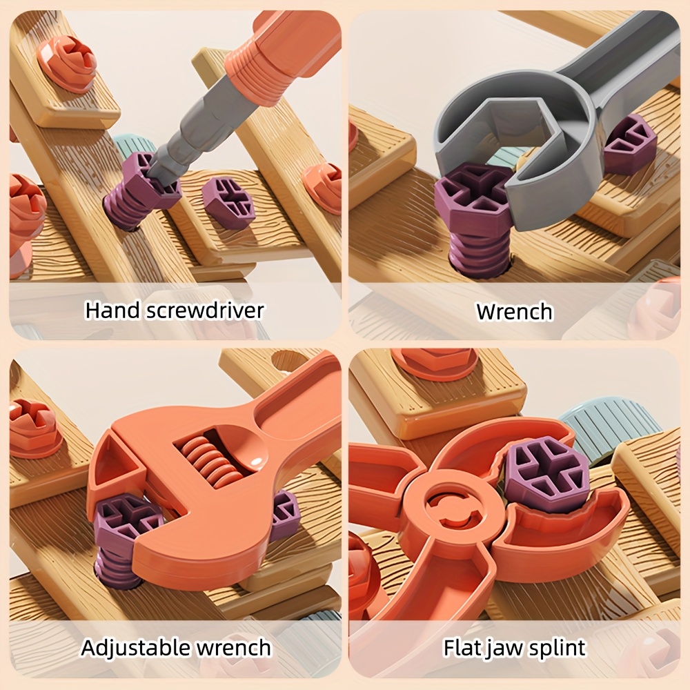 121/122/144pcs Pretend Play Assembly Simulation Screwdriver Tool Box Toy Set Includes Disassembly And Assembly Tools, Screws, And Simulated Repair Kit Can Be Freely Assembled Into Different Shapes, Best Birthday Gift for Boys 4 121/122/144pcs Pretend Play Assembly Simulation Screwdriver Tool Box Toy Set Includes Disassembly And Assembly Tools, Screws, And Simulated Repair Kit Can Be Freely Assembled Into Different Shapes, Best Birthday Gift for Boys - Image 4
