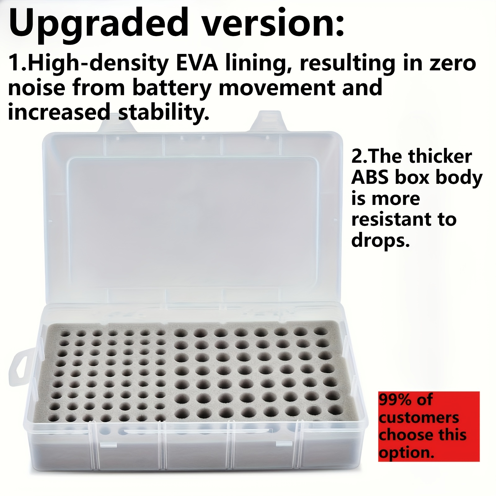 Battery Storage Organizer Case, Battery Holder Container For 134pcs Aa Aaa Batteries, Garage Organization Carrying Bag Fits Home (batteries Not )
