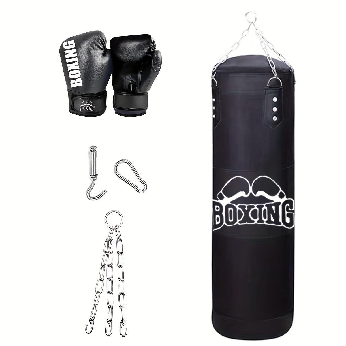 

1 Ensemble de sac de de boxe pour adultes unisexes Sanda pour martiaux, l'entraînement au MMA, au taekwondo, au muay thaï, sac de suspendu