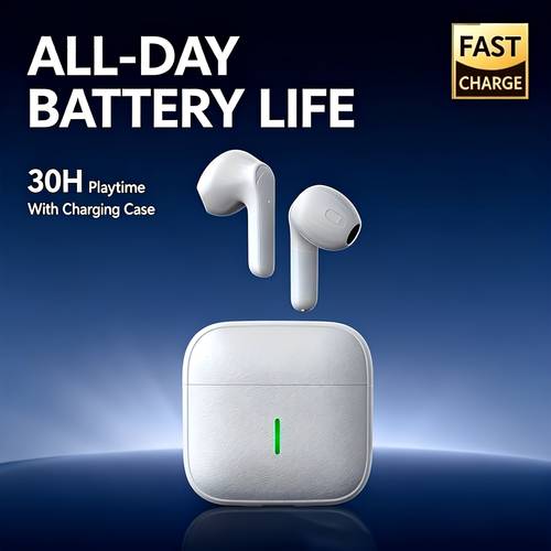 2026 wireless earbuds extended dual stereo in ear headphones usb charging noise cancellation for calls rechargeable lithium battery ideal for sports and gaming