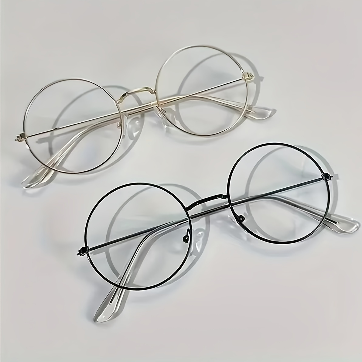 

Non-prescription Round , Rim Copper Alloy Frame Clear Pc Lenses, Unisex , No Decorative For Photo Props