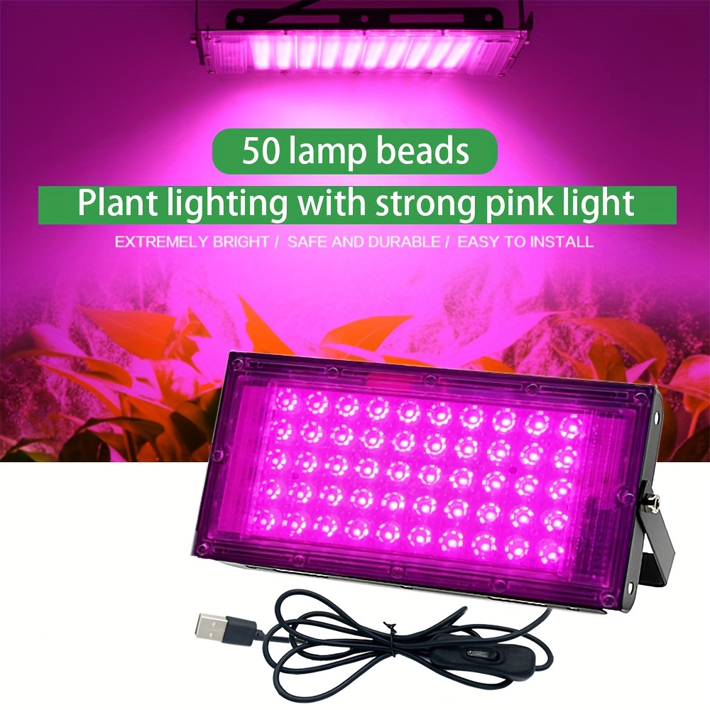 

Space-saving 50 Led Full-spectrum Grow Light - Usb Powered, Foldable Design For Indoor Plants, Seedlings, Greenhouses & Succulents