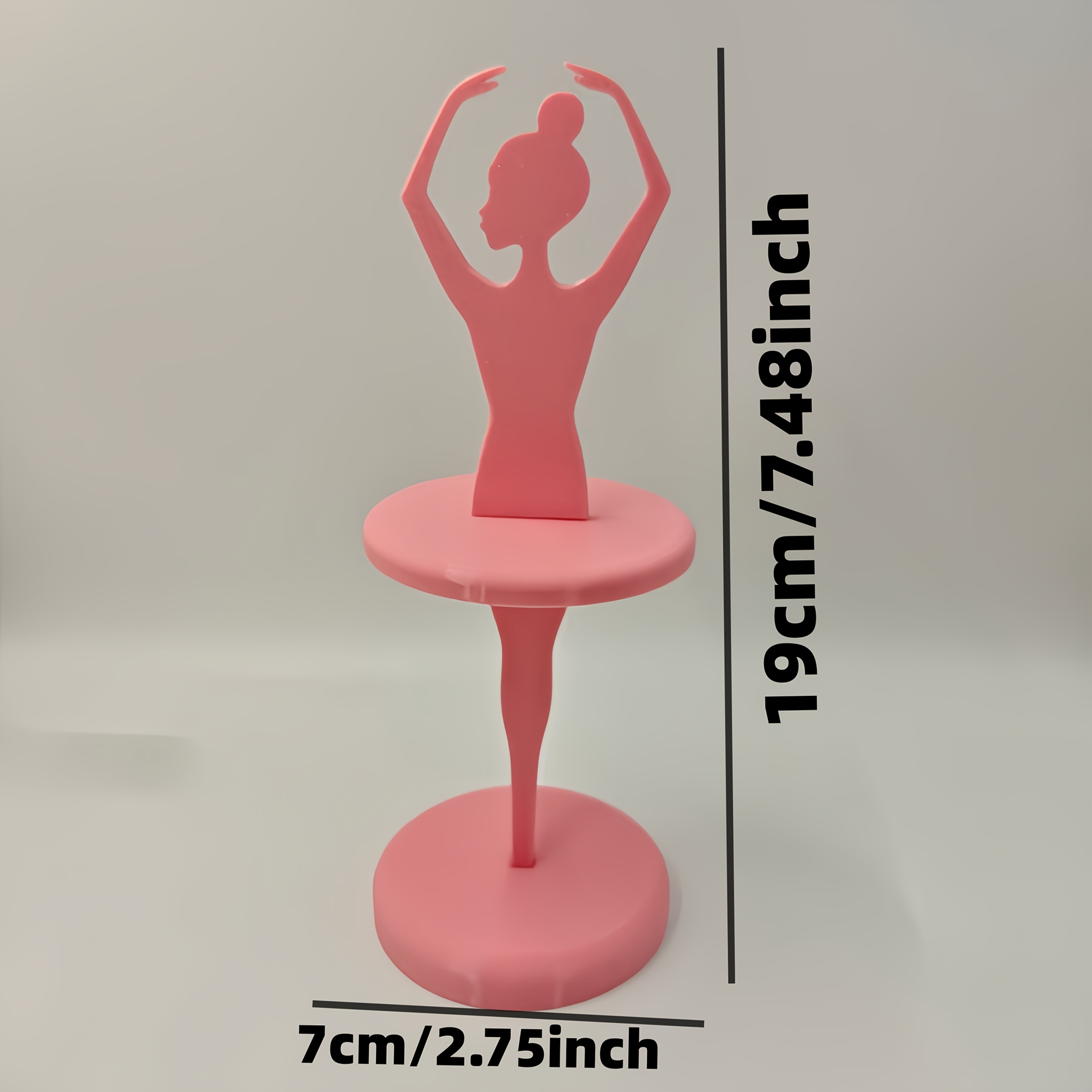 TEMU Ballerina Scrunchie Holder, Double Layer Hair Tie Organizer, Detachable Portable Vanity Hair Accessory Stand