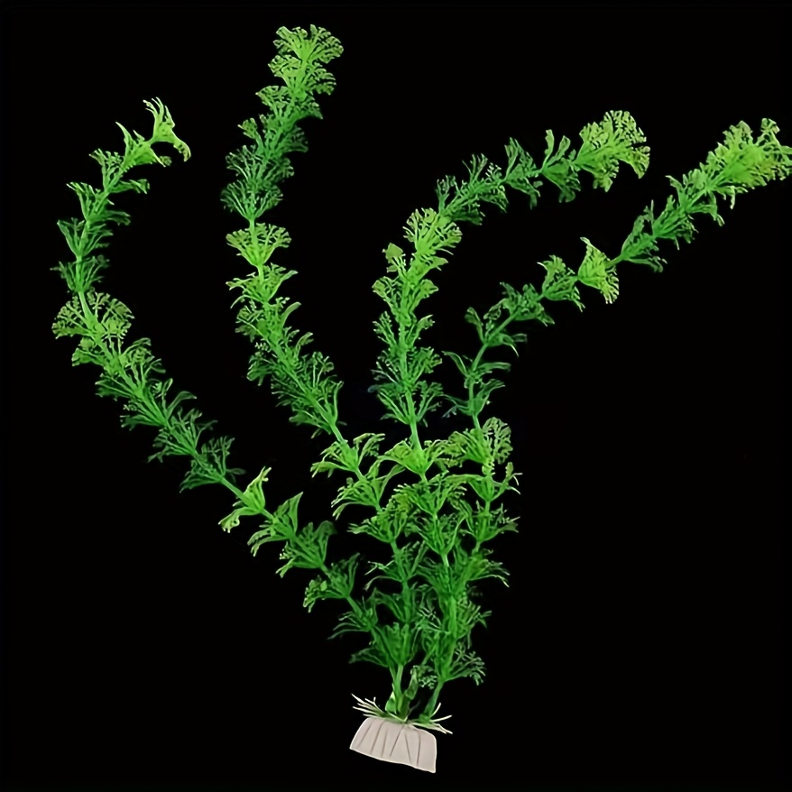 1pc Simulated Aquatic Plants, Artificial Aquarium Plants, Plastic Fake Flowers For Tank Decoration, Green Herbs