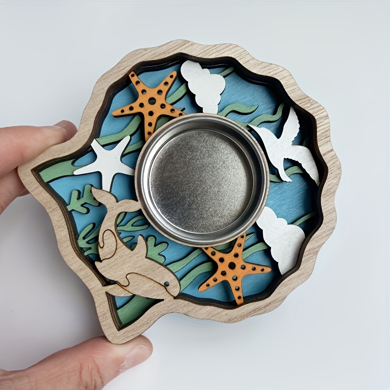 TEMU Porte-bougies de Table Thème Océanique Étoiles de Mer et Poissons - Candélabres Nautiques Artificiels Adaptés à la Décoration Côtière, Fêtes