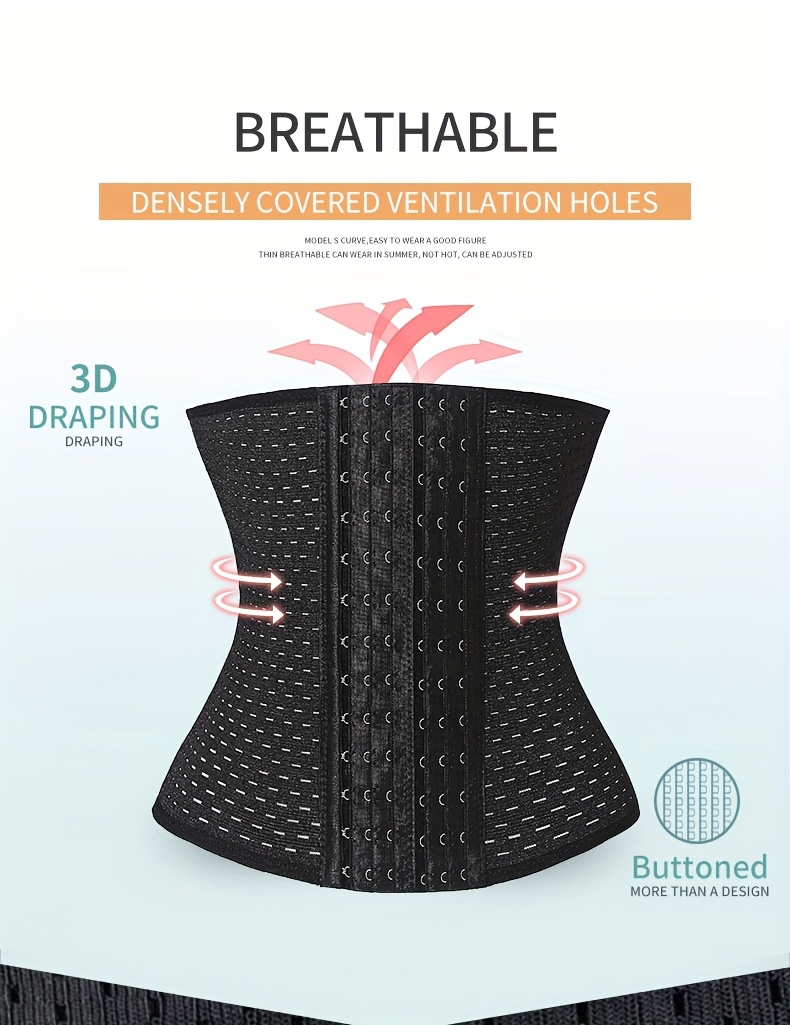 Waist Trainer Corset Shapewear Tummy Control Body Shaper Waist Cincher for Women Postpartum Belly Band Wrap with 6 Rows of Hooks