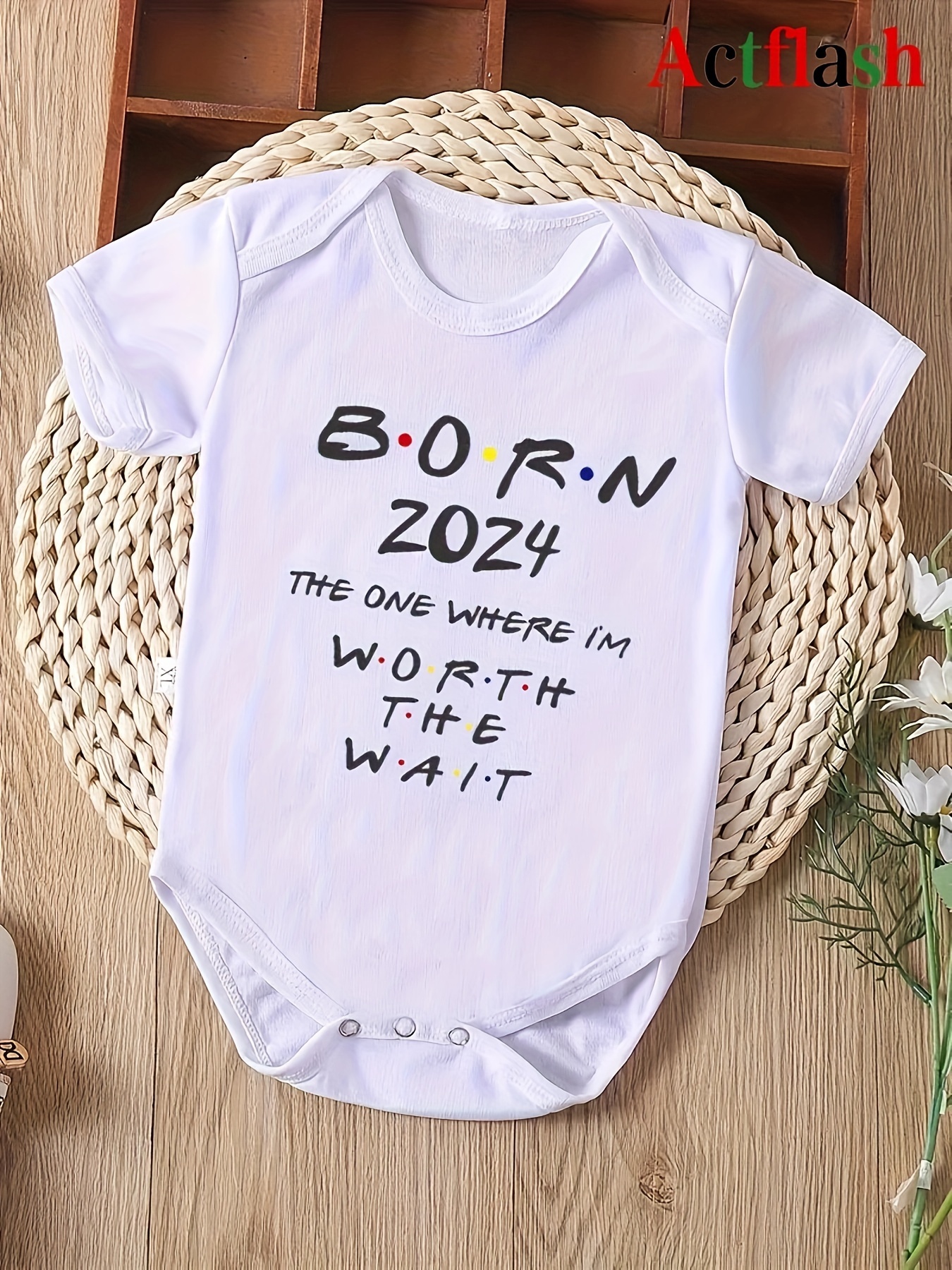 2024 print baby romper summer newborn short Temu Morocco