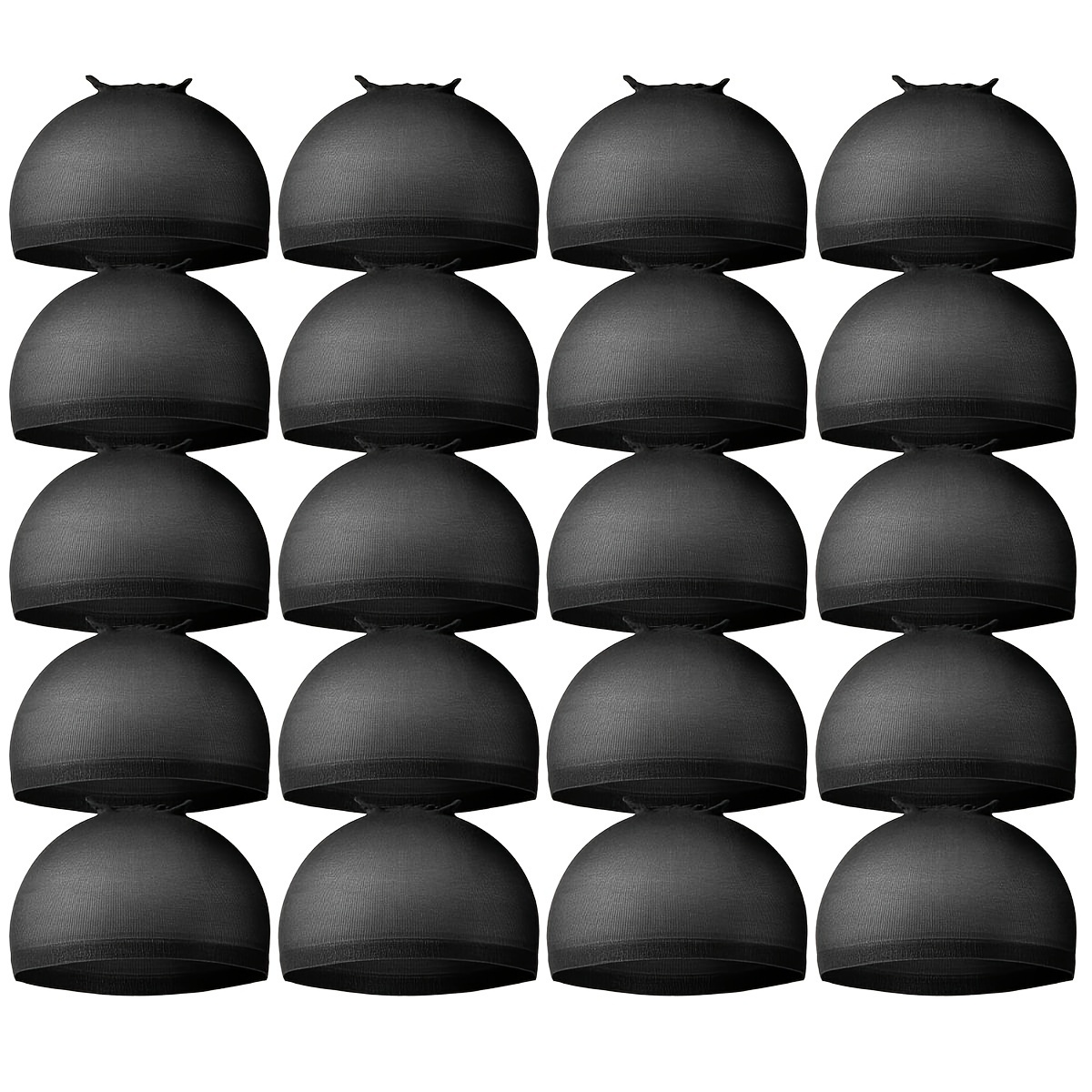 

20pcs Black Elastic Nylon Wig Cap Set Black Stocking Cap Men's And Women's Wig Stocking Cap Wig Making Wig Cap Wig Accessories Tools High Elasticity Breathable Comfortable All Seasons 1 Size Fits All