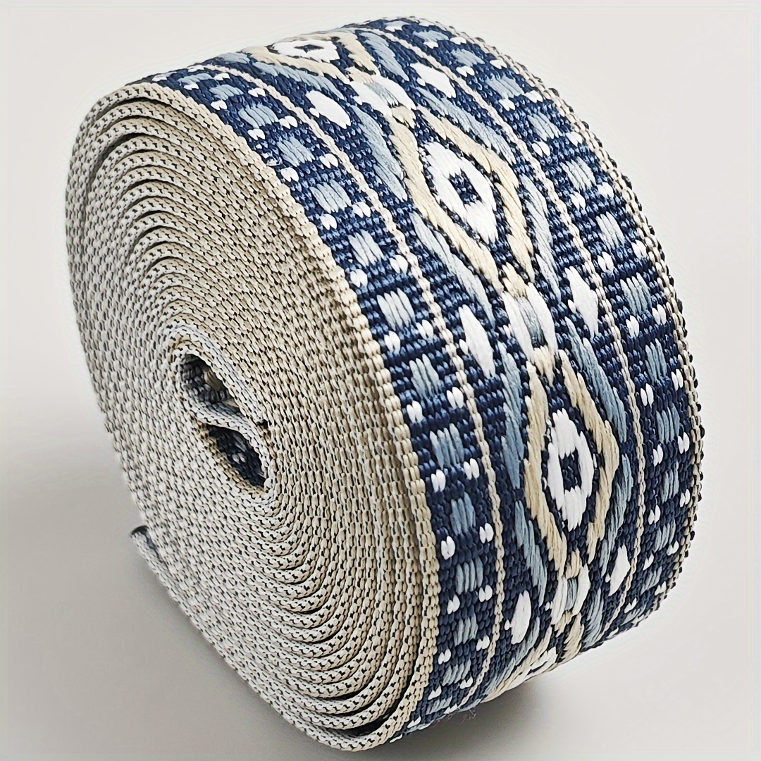 3 Yard 1.5 Inch/3.80cm Folk Style Jacquard Nylon Webbing Strap For Purse Bag Crafting