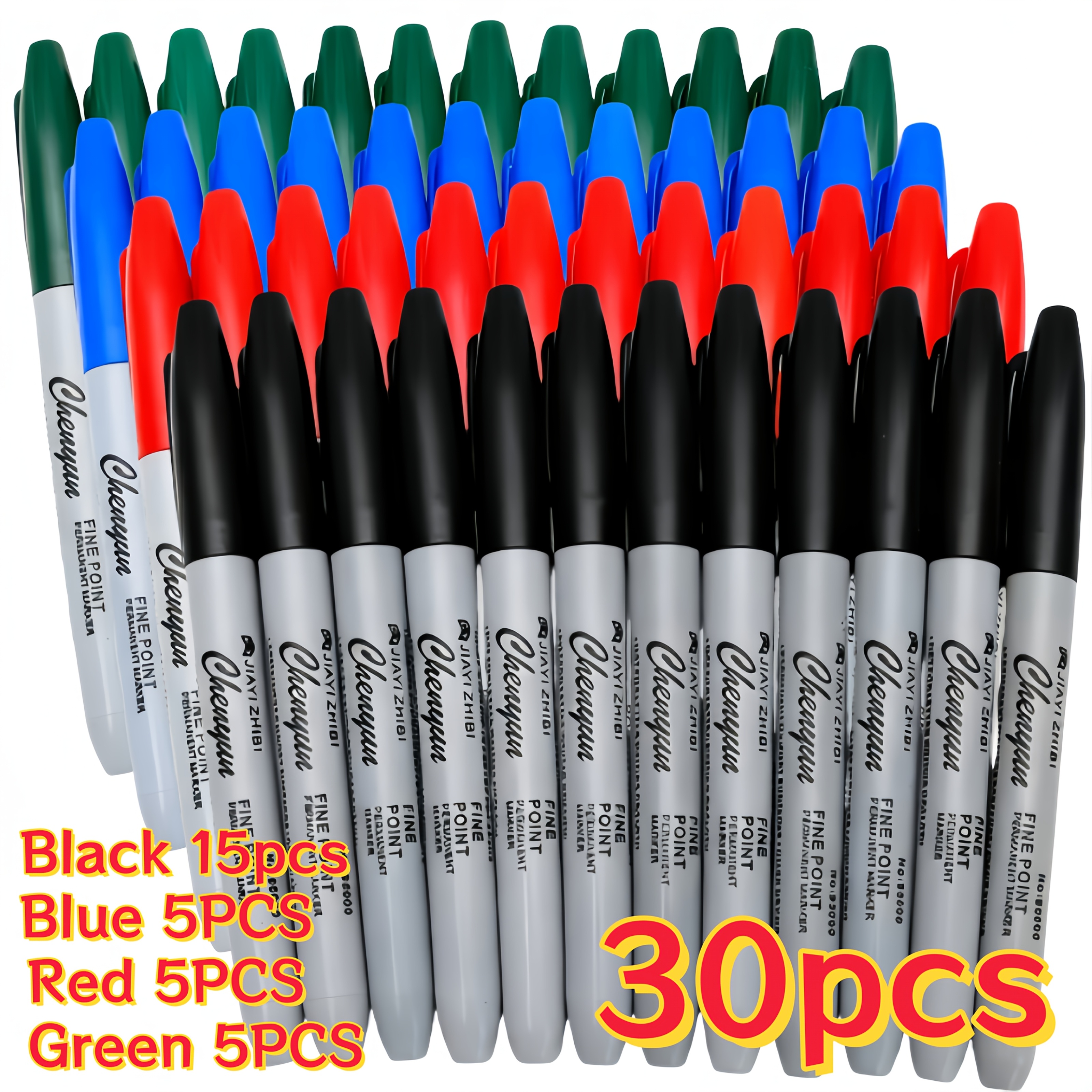 30pcs large capacity permanent marker set quick dry and fade resistant fine point markers suitable for   scenes drawing coloring and poster markers fine tip multifunctional fine tip allows   to make      