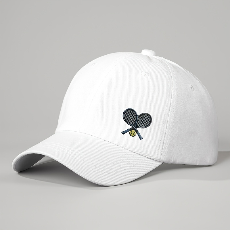 TEMU 1 bestickte Tennis-Baseballkappe, Unisex-Trucker-Mütze, atmungsaktive verstellbare Golfmütze, Damen-Sommermode-Mütze mit gebogenem Schirm,