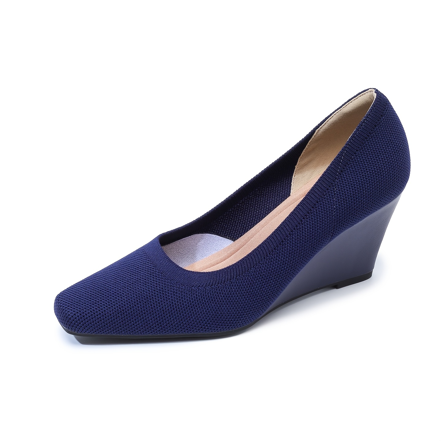 TEMU Women' Toe Knit Wedge - Comfortable High Heel Dress Shoes, Suitable For Parties/dates, Women Shoes Elegant Women Shoes Shoes