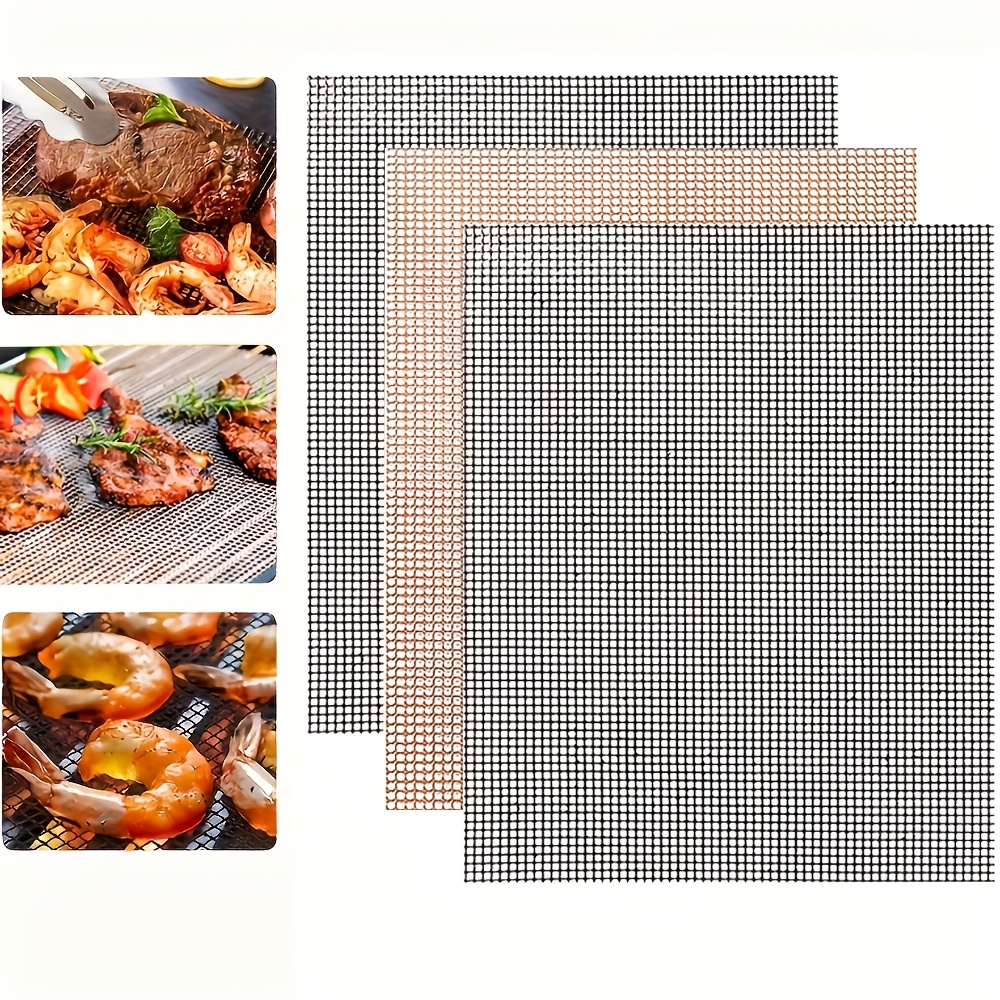 

2-pack Fiberglass Bbq Grill Mats - , Heavy Duty, Reusable, Easy To Clean, Compatible With Gas, Charcoal, Pellet Grills - Outdoor Barbecue Accessories