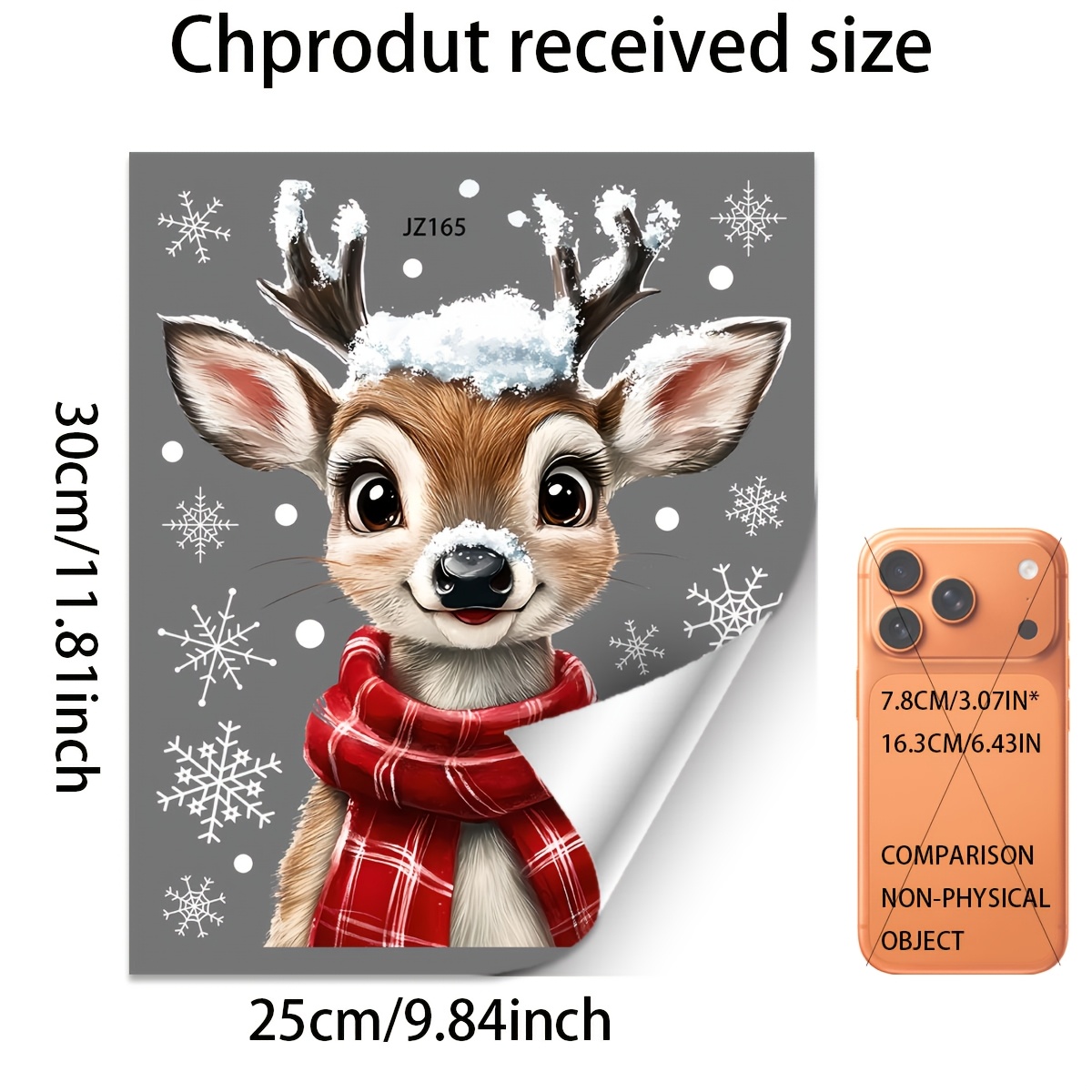 Christmas Necklaces, Snowflake, Deer, Window Stickers, Static Cling Stickers, Bedroom, Living Room, Home Decor, Display Window, Wall Decoration, Stickers