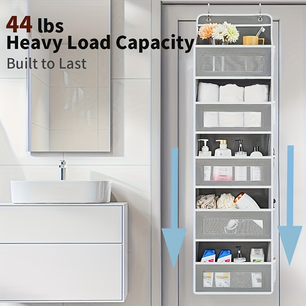 5 tier storage   tier door storage box hanging door storage box with 5 large capacity pockets anti tilt 44 pound load back of door storage box for bedroom bathroom pantry youngsterss room storage and collection use details 3