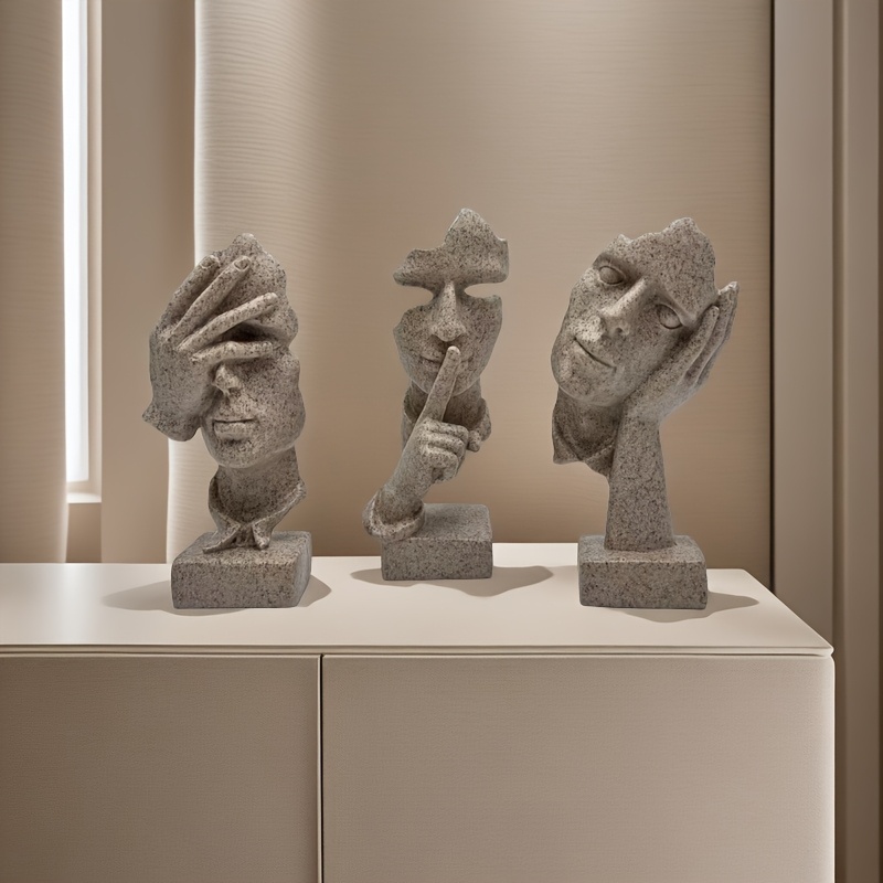 3pcs spring new abstract art wine cabinet decoration     living room tv cabinet office   sculpture valentines day gift decoration details 9