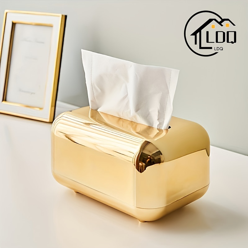 

1pc Ldq - Box, Electroplated , 2 , Abs , Personal Hygiene Organizer, -free For Bathroom Accessories