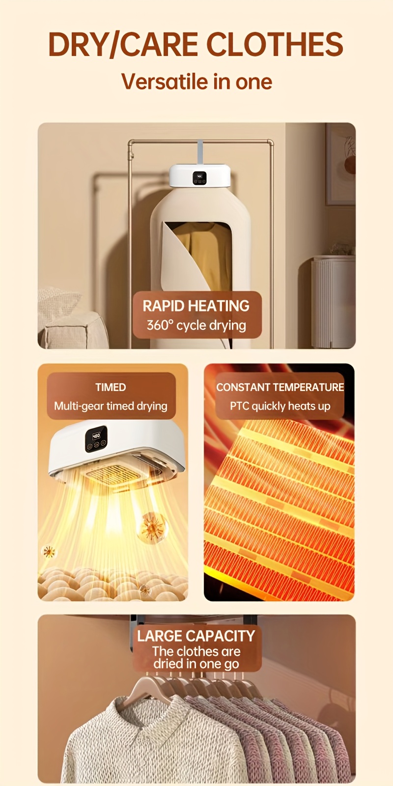 portable dryer household drying machine suitable for apartments dormitories rvs   compact dryer with drying bag Product details 2