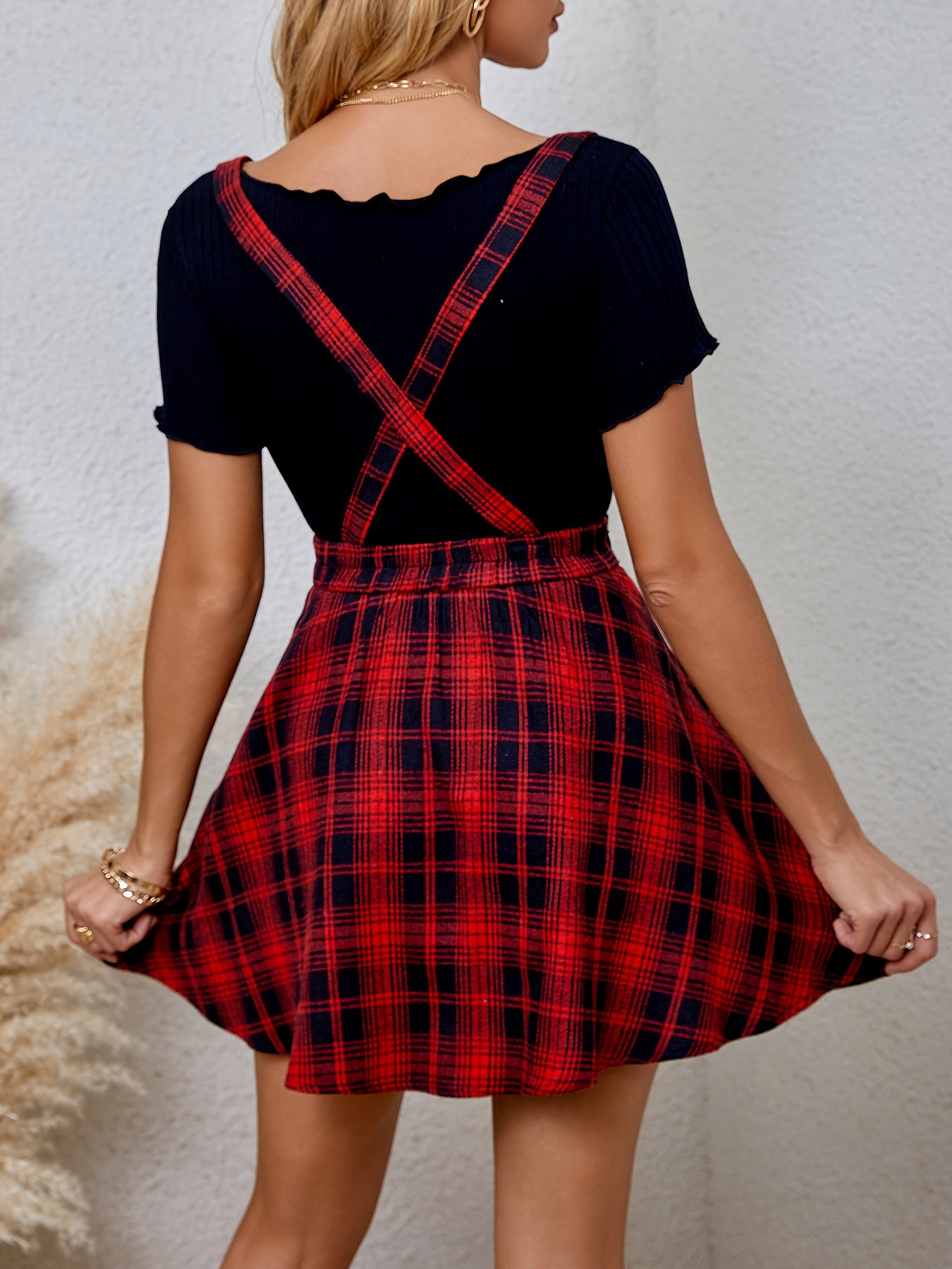 Criss Cross Suspender Skirt