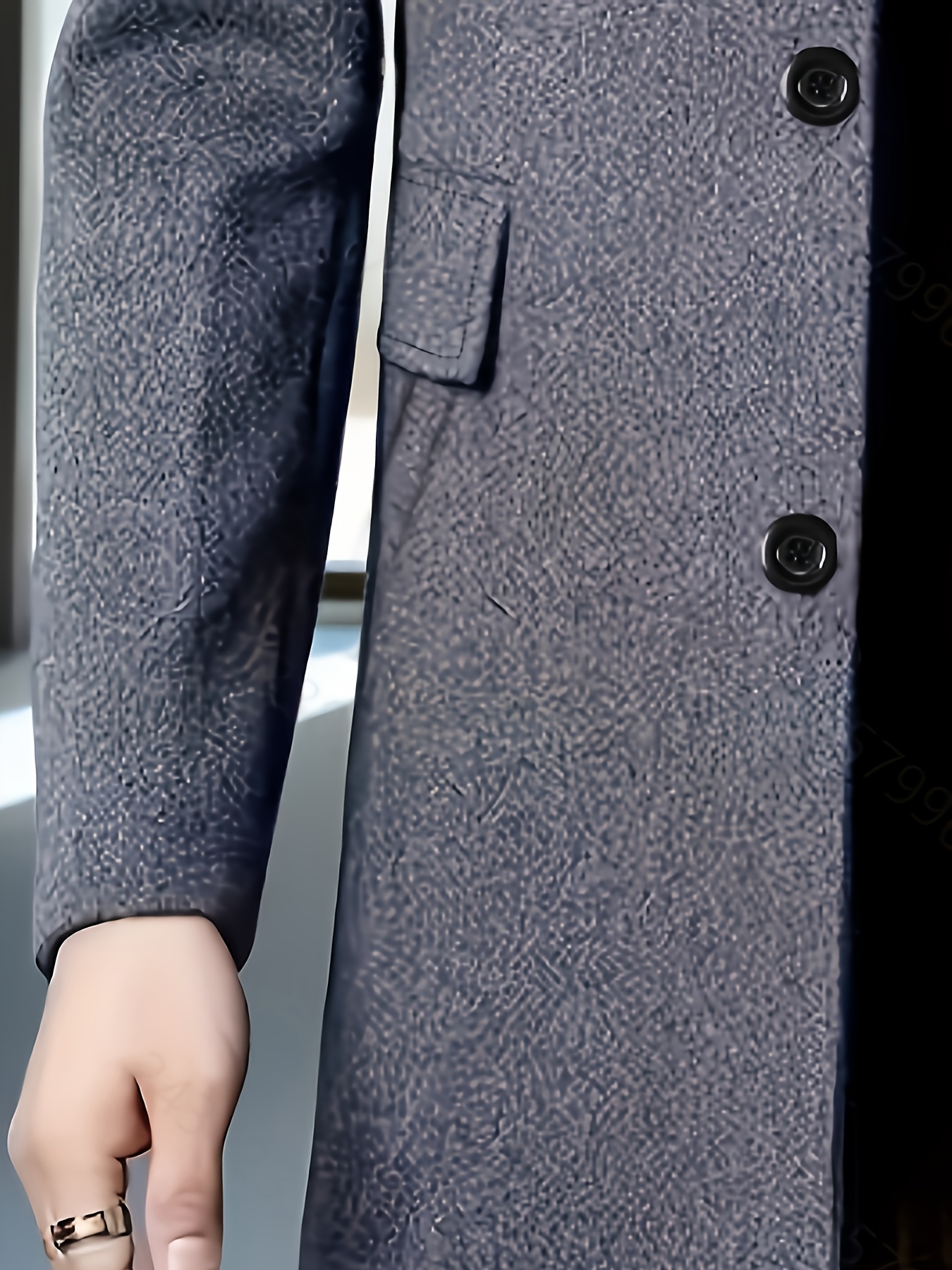 [Wanrenshan OBM] 2025 American Style New Men'S Casual Classic Versatile Solid Color Side Double Pocket Easy Design Handsome Dad Wrinkle-Resistant Non-Iron Single-Breasted Light Luxury Trench Coat