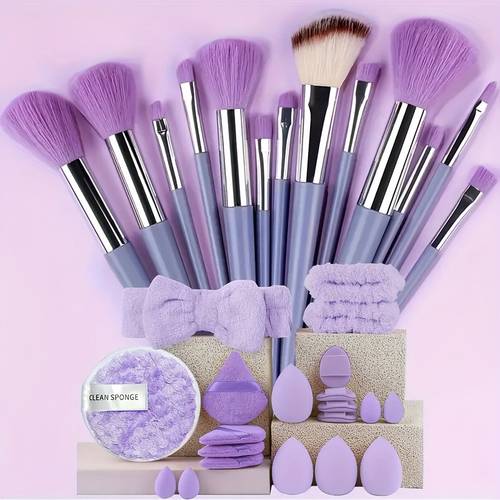 conjunto de 13 pincéis de maquiagem, incluindo uma bolsa de armazenamento portátil, pincéis ultramacios para base, blush e , adequados para maquiagem de e olhos, a para presentes de feriado para meninas.