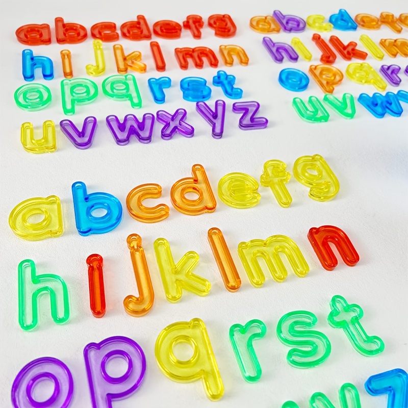 48/52/78pcs Random Colour Letters & Numbers Teaching Tool Set