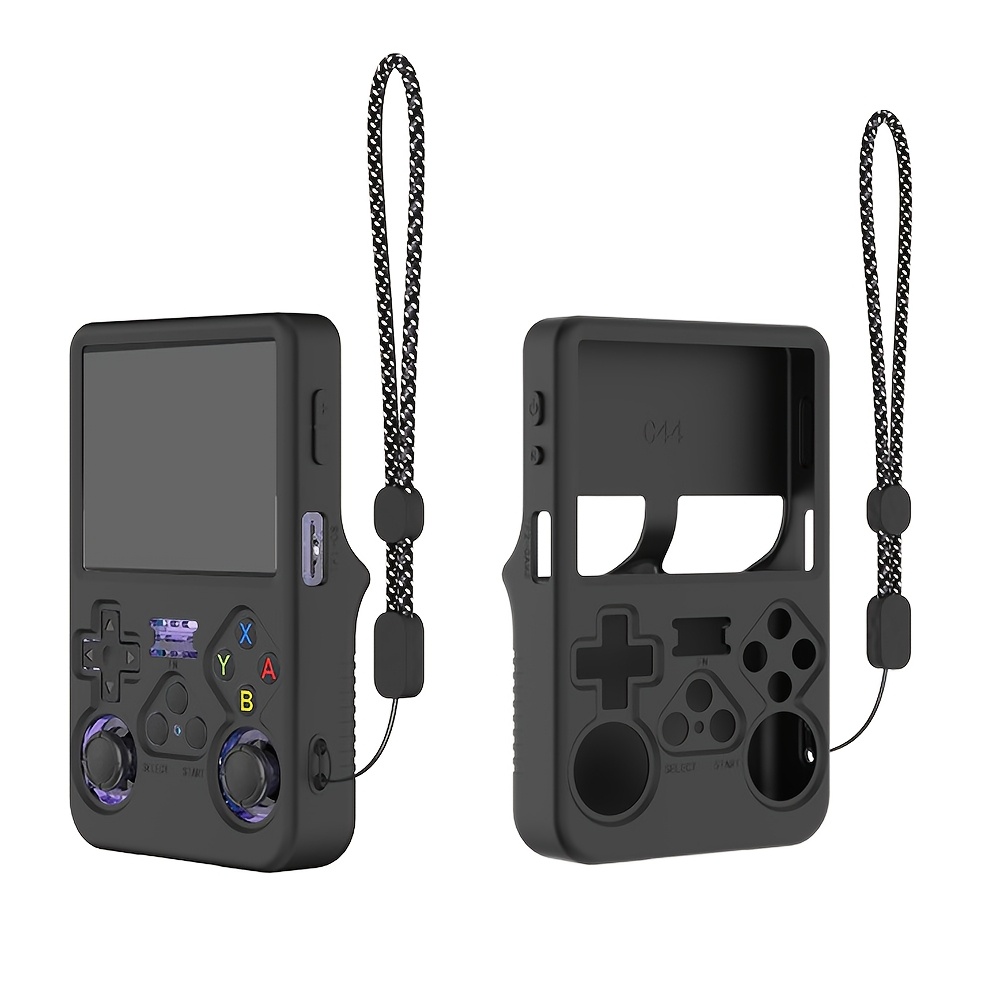 Coque De Protection Silicone Pour ANBERNIC R36S - Noire - Anti-Chocs Et Anti-Rayures