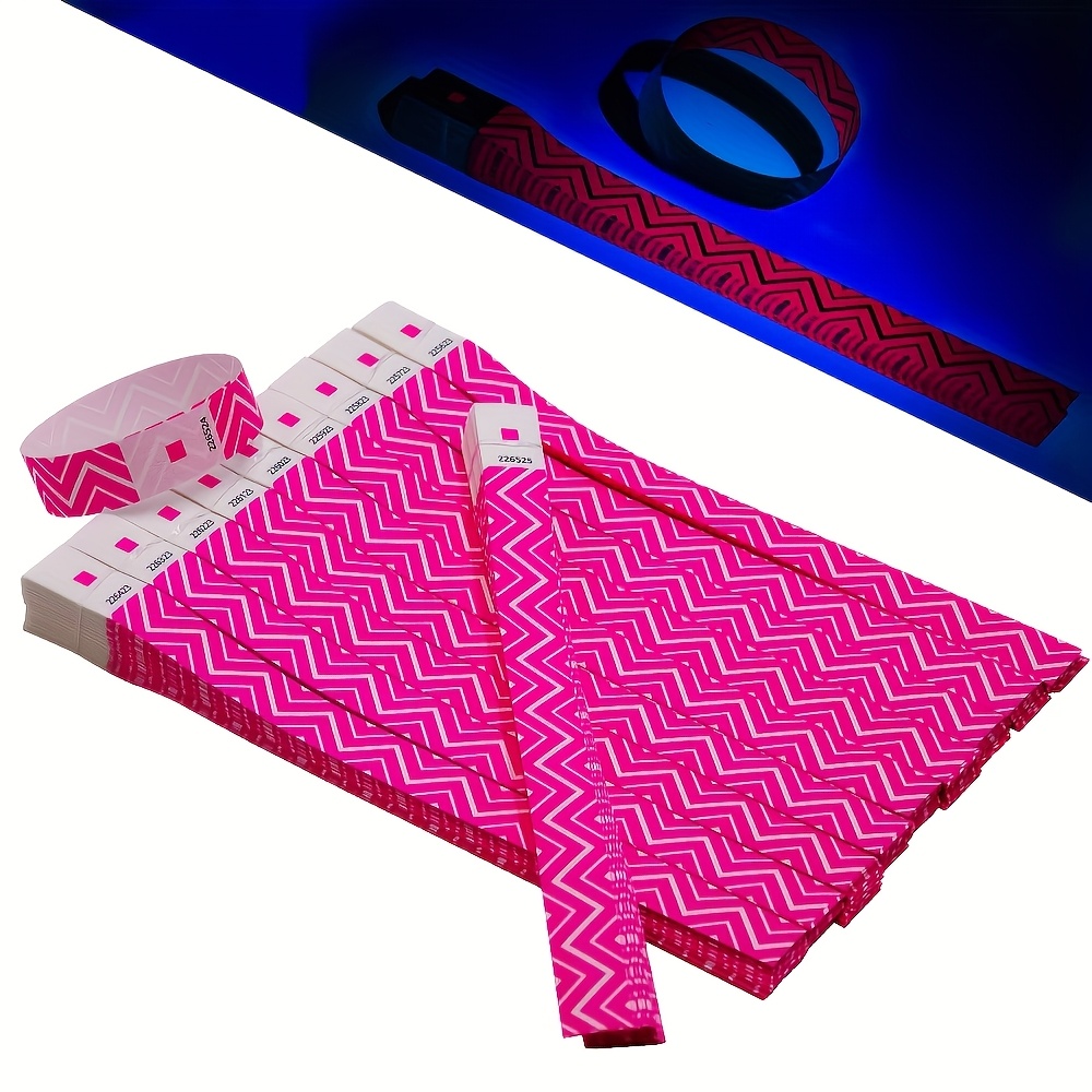 TEMU 100 Pezzi Braccialetti Neon per , Braccialetti ID per Feste, - Chiusura Adesiva Resistente, di Facili da , Natale, Halloween, Matrimoni e Feste,