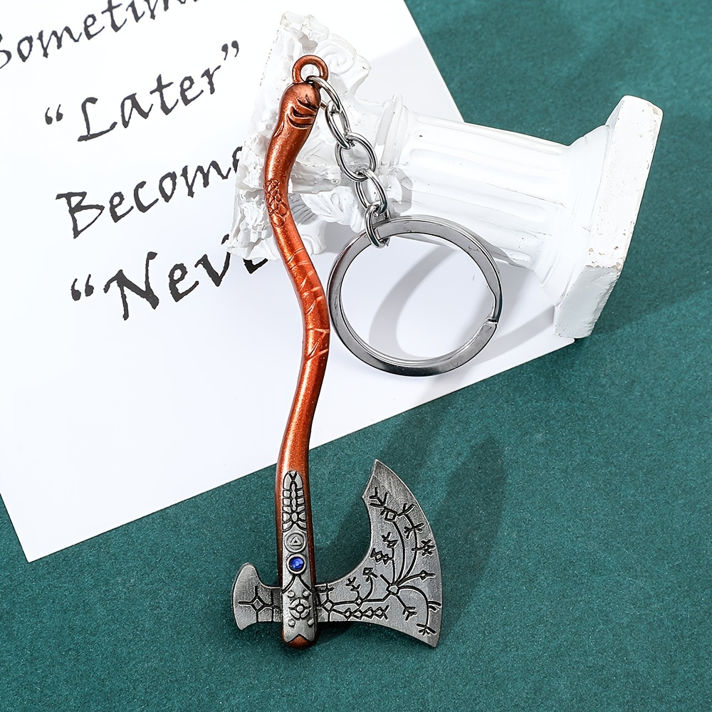 Mini Axe Weapon Keychain Ring, Daily Wear Accessory