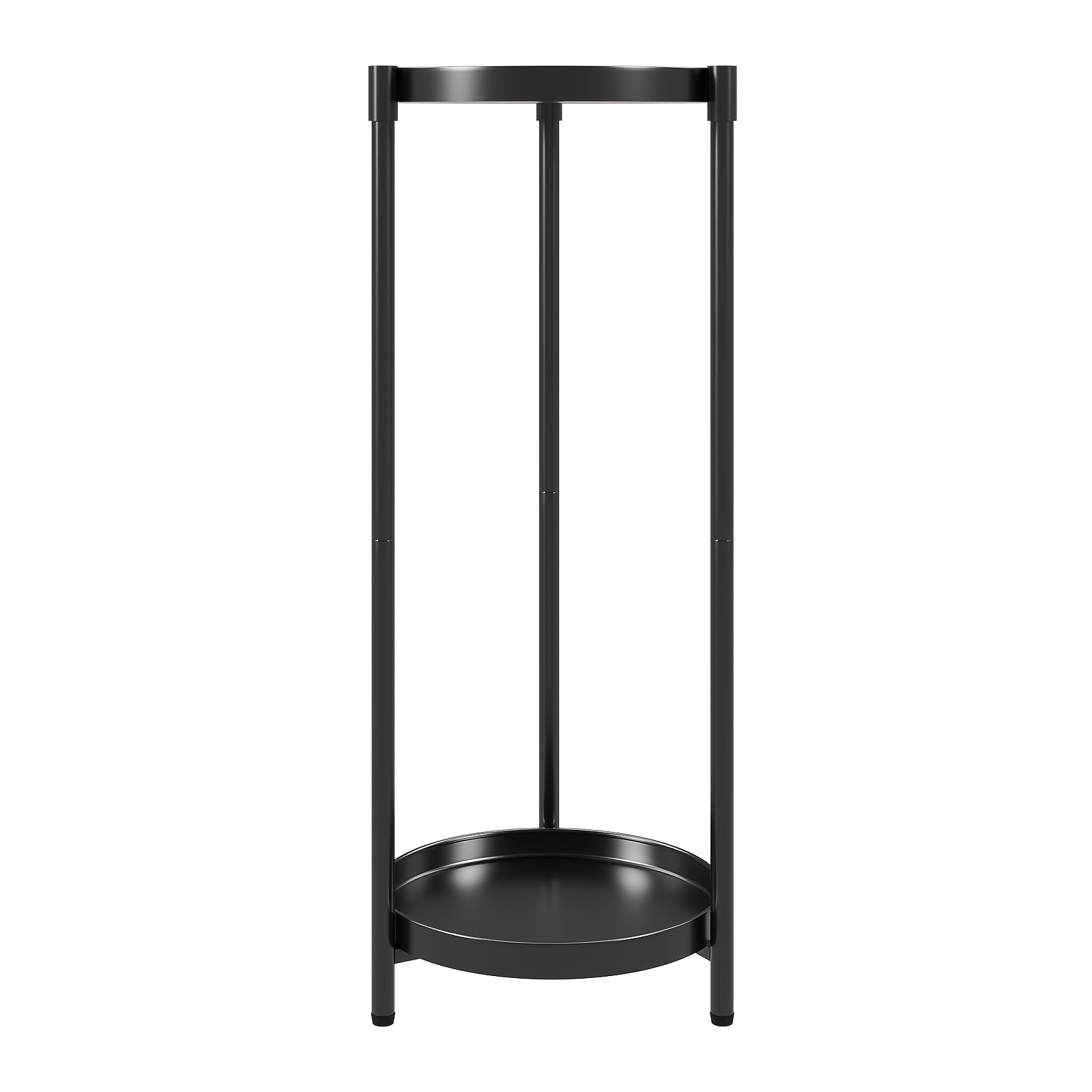 

2-tier Metal Plant Stand - Black, Indoor/outdoor Iron Planter Rack For Potted Plants & Flowers - Patio, Balcony, Living Room