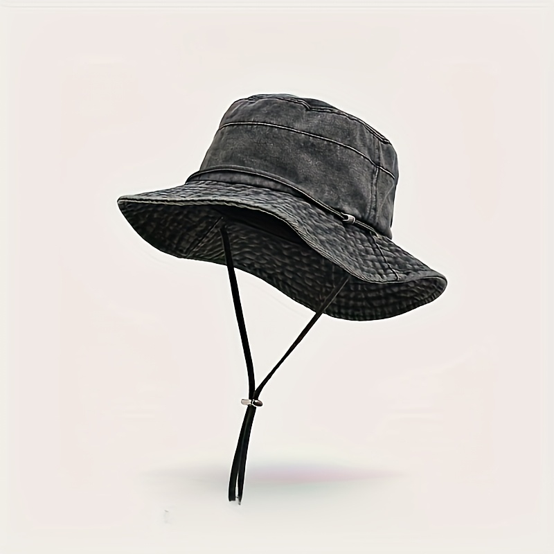 Bucket Hat Women's Summer Hiking Camping Hat Men's Washed Retro Distressed Hat
