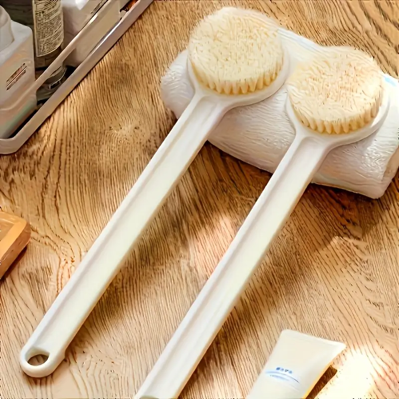 a long handled bath brush for scrubbing the back designed for women featuring soft bristles for a comfortable wash Product details 4