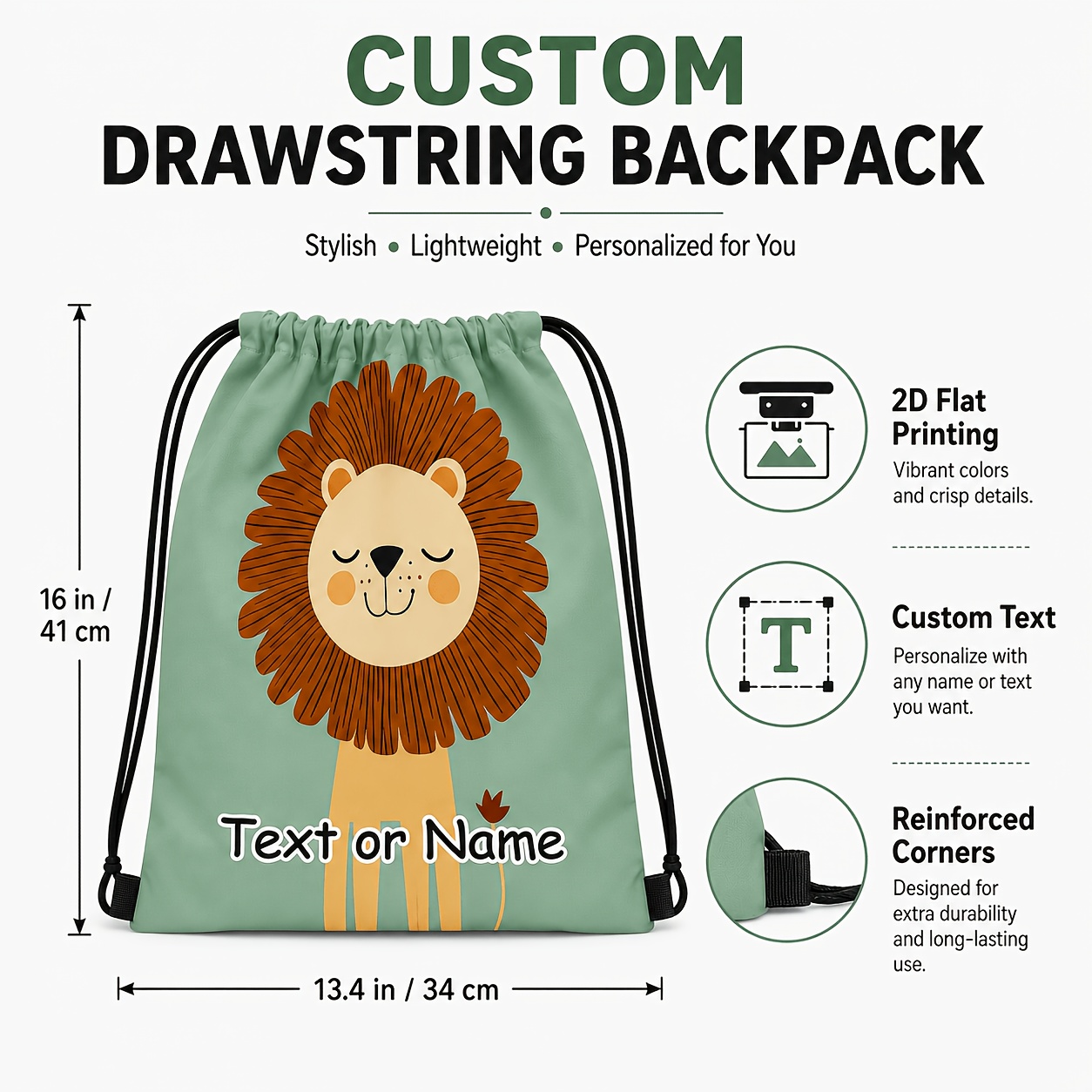 TEMU Mochila de moda con correa y abertura en Y con personalizado, bolsa de almacenamiento para regalos de dulces navideños, diseño de excavadora