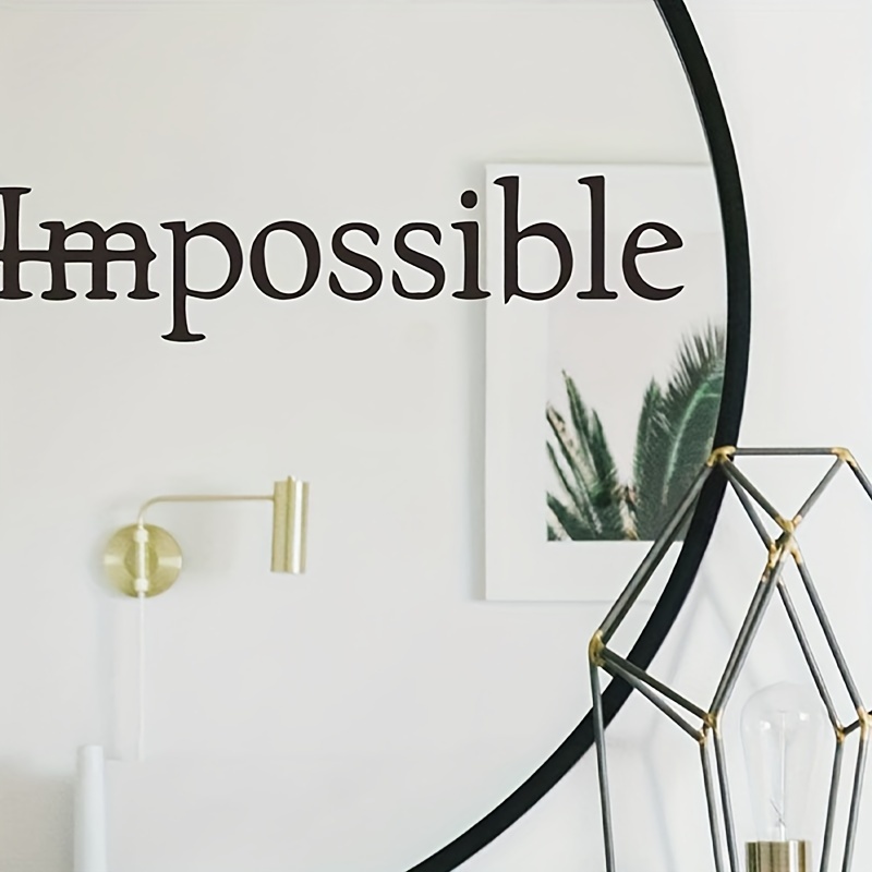 Image of English Slogan Bedroom Wall Decal, Inspirational Diy Wallpaper