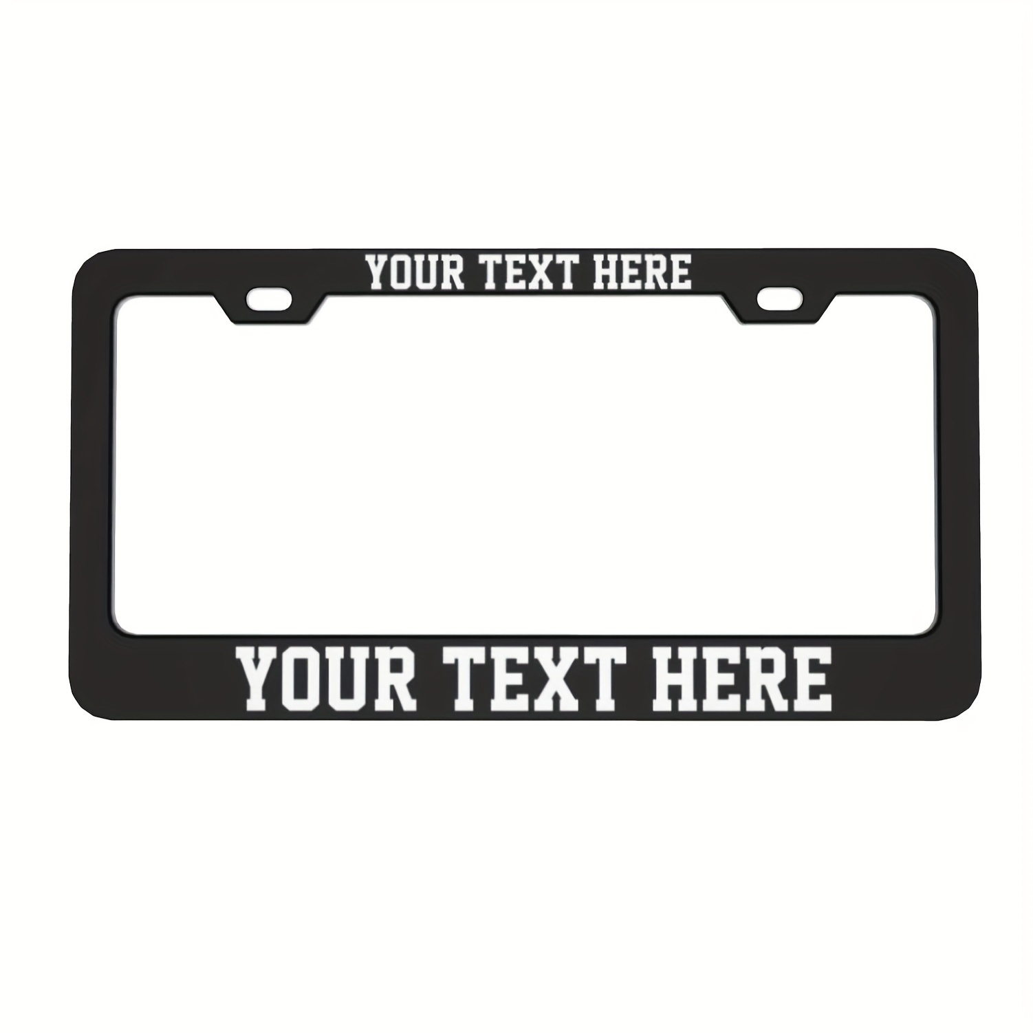 

Customizable Personalized Metal License Plate Frame, 12"x6", Black, Color Of Your Choice (color:......, Text:......)