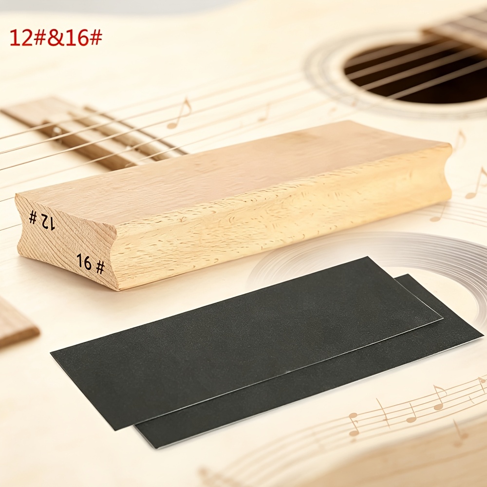 TEMU Guitar Sanding Block With 2 Sandpapers