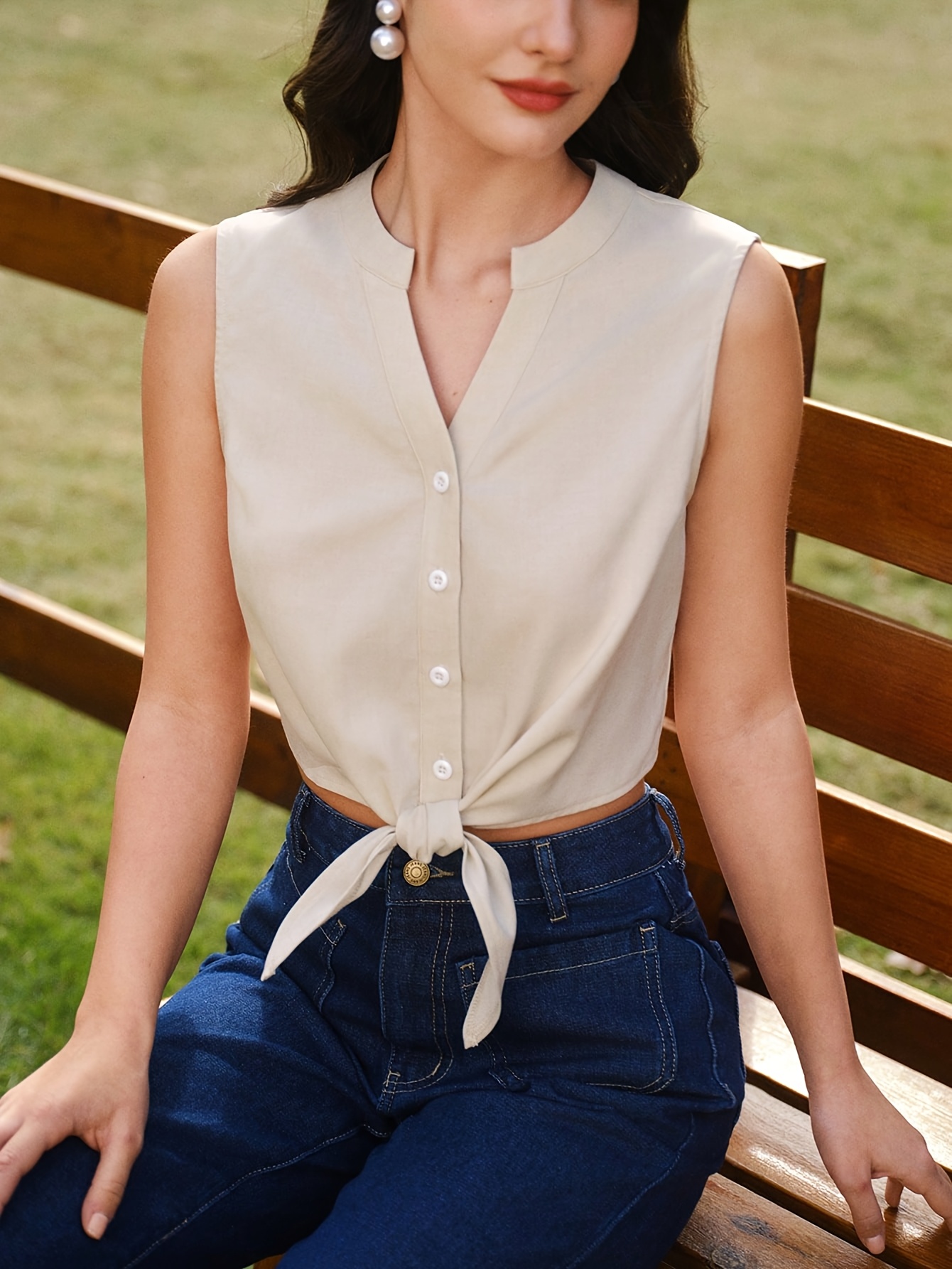 womens vintage blouse elegant loose fit shirt semi sheer Temu