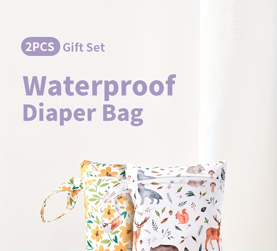   2pcs set waterproof diaper bag for christmas halloween thanksgiving gift details 0