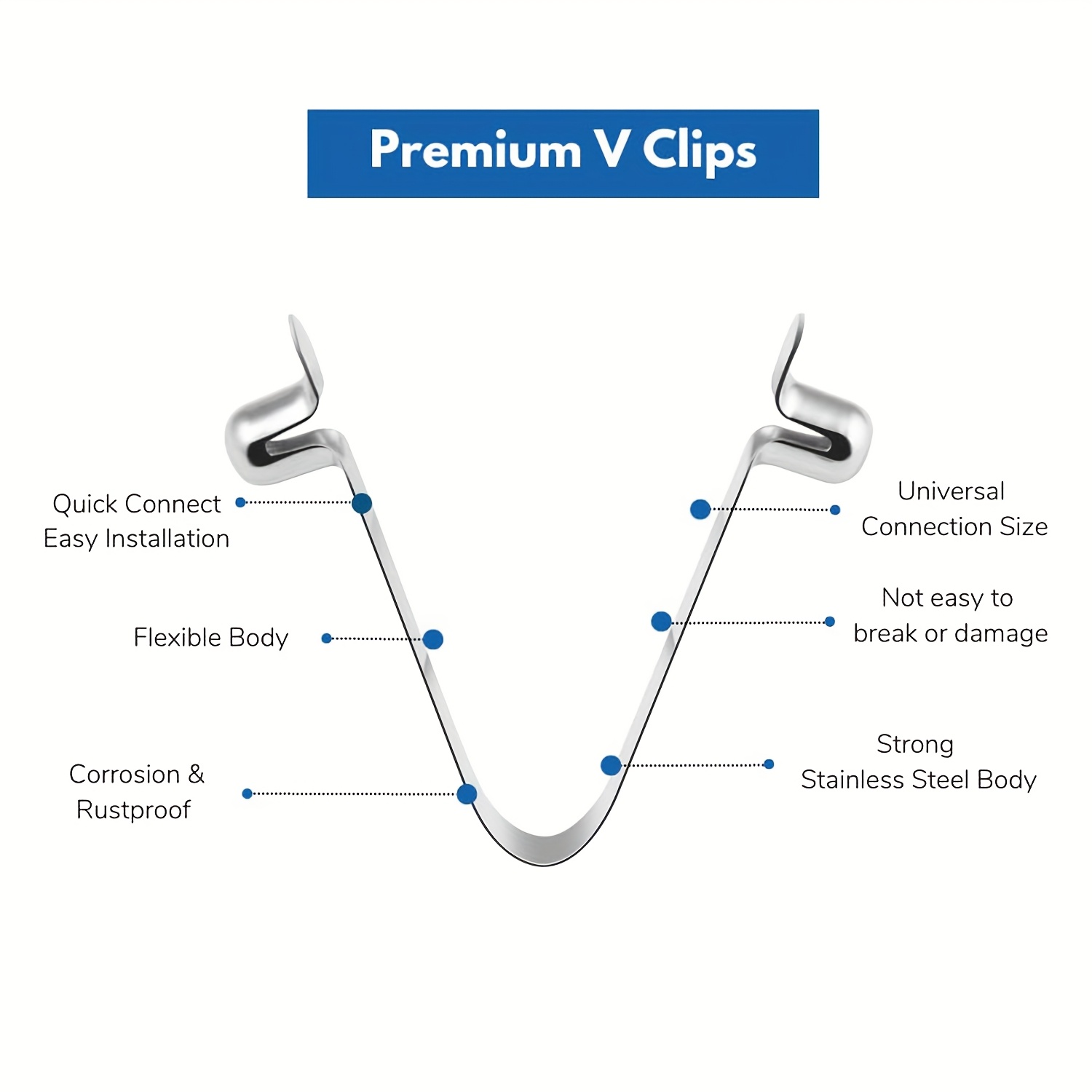 10pcs Double Button Kayak Paddle Spring Clips