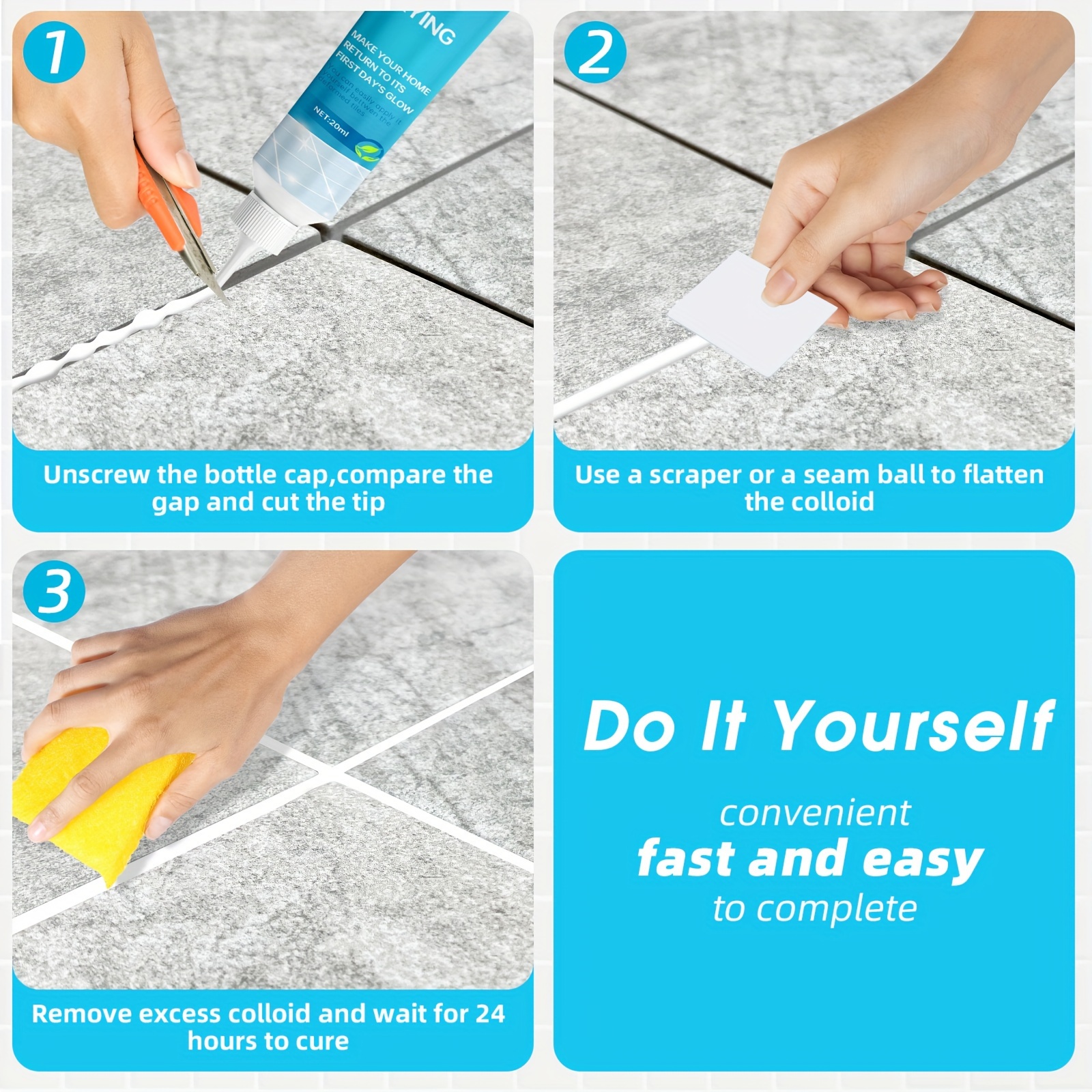 Tile Repair Sealant White Waterproof Caulk Bathroom - Temu United Kingdom
