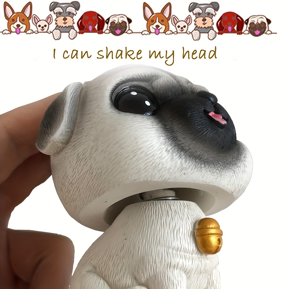 Bobble Head Dog Figurine Nodding Dog for Car Dashboard Ornament