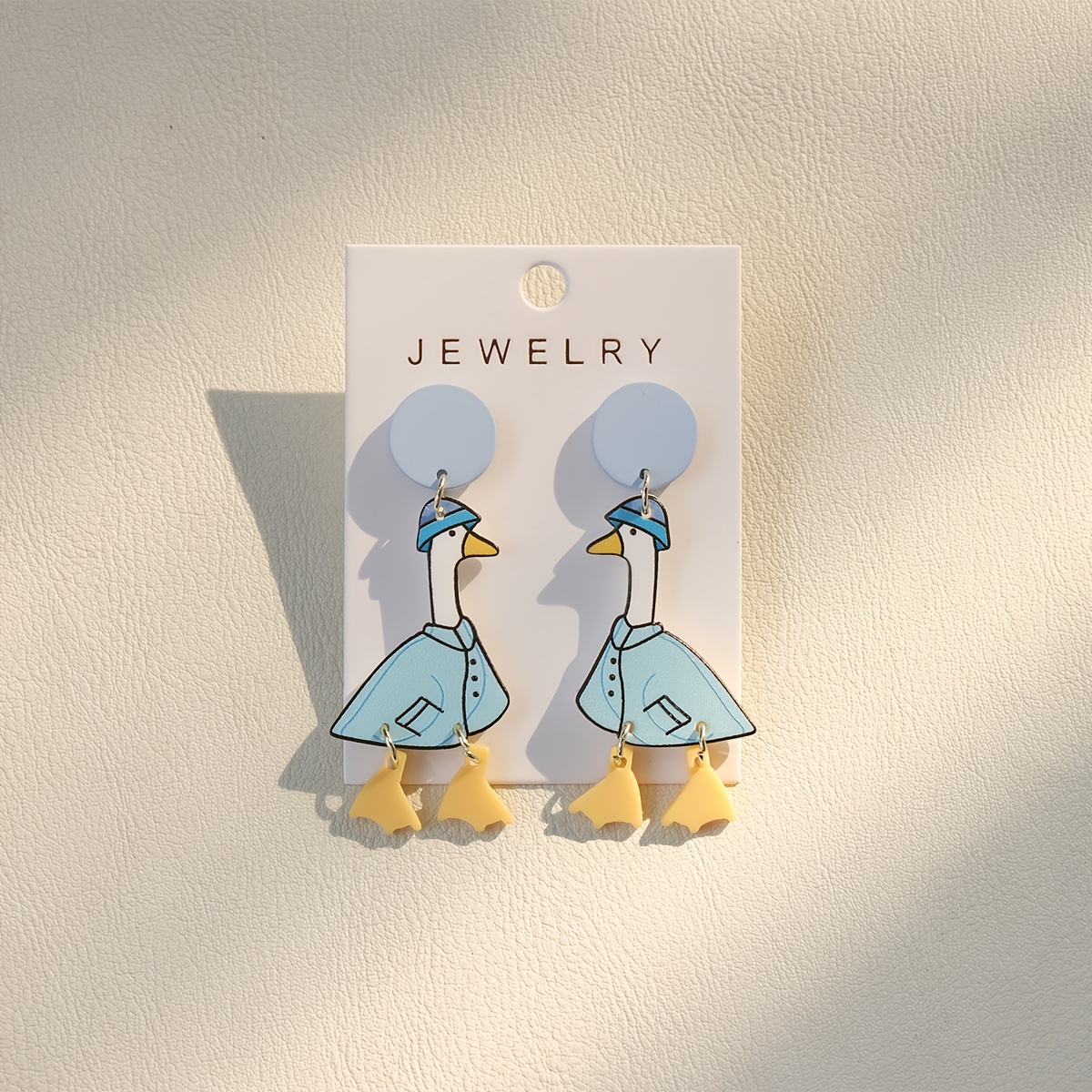 TEMU 1 Pair Women' Pendant Earrings - Transparent Raincoat Duck Acrylic Suitable For Parties, Music Festivals, , Wear, Cute French-themed Gift For