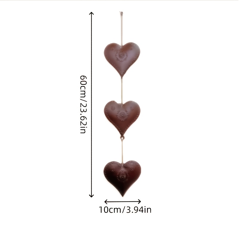 TEMU Lot de 3 décorations murales en fer forgé de cœur, panneau mural de cœur, sculpture de panneau de cœur, convient pour , la Saint-Valentin, , les