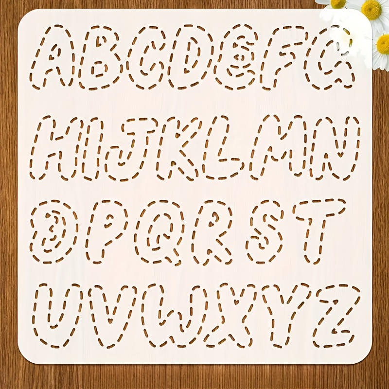 E-shop Große Wiederverwendbare -Buchstabenvorlage - A-Z Groß- & Kleinbuchstaben, Schablonenführer für Stoff, Papier, DIY-Basteln, Scrapbooking,