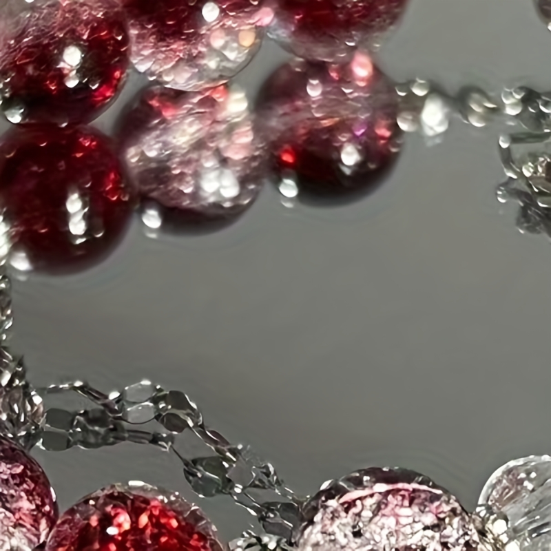 

1pc Bracelet Pendentif Couronne Rouge à Perles, Bijou de Fête pour Thanksgiving, Noël et An, Cadeau pour et
