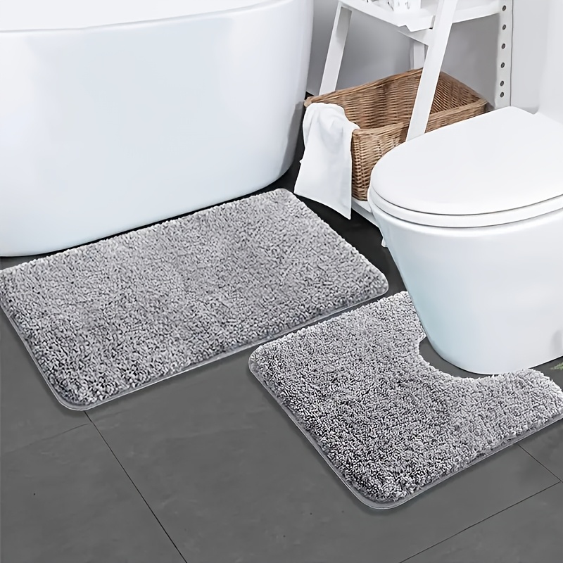 E-shop 2er-Set Super Saugfähige Memory Foam Bodenmatten - Schnelltrocknend, Rutschfest, Weich und Bequem, Geeignet für Küche, Badezimmer, Schlafzimmer