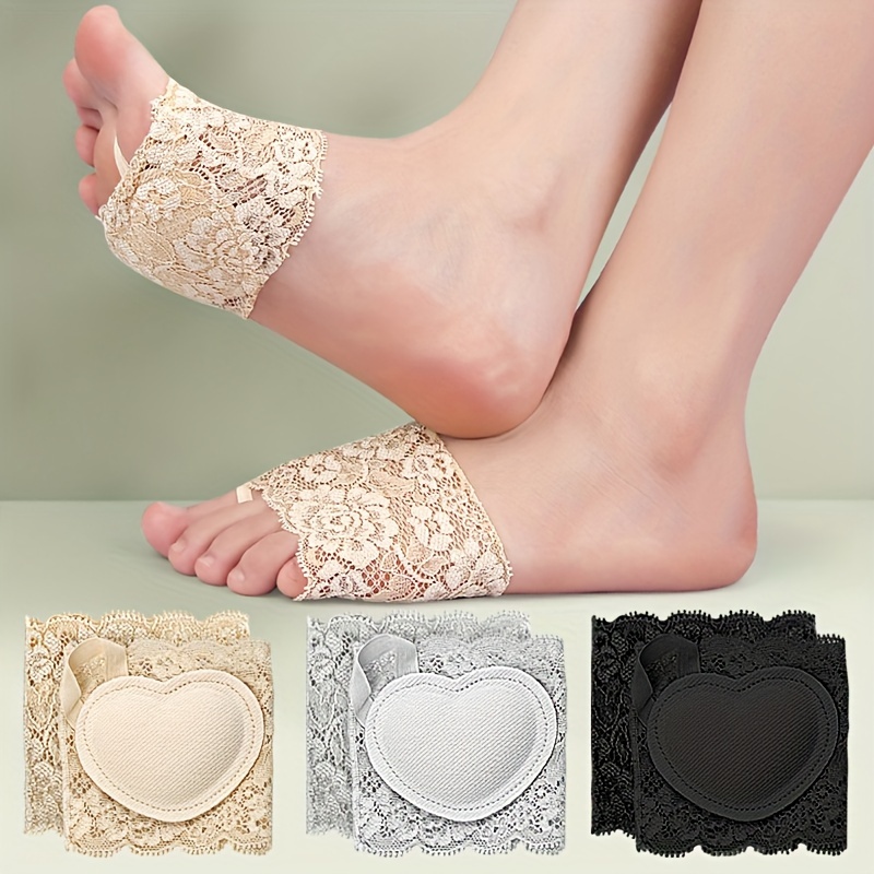 

Lace Toe Cushion Socks With Adjustable Straps - Perfect For Comfort And Style